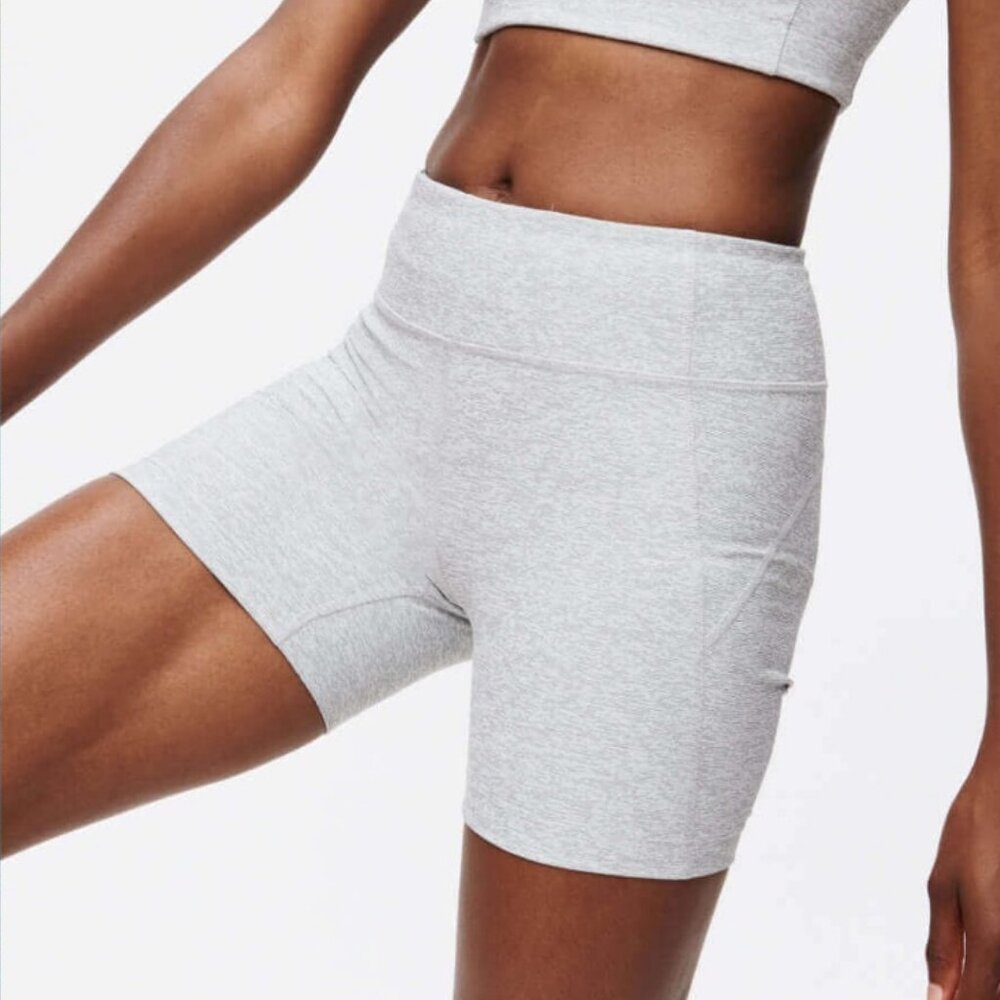 OV Outdoor Voices Warmup Bike Shorts - Dove Grey